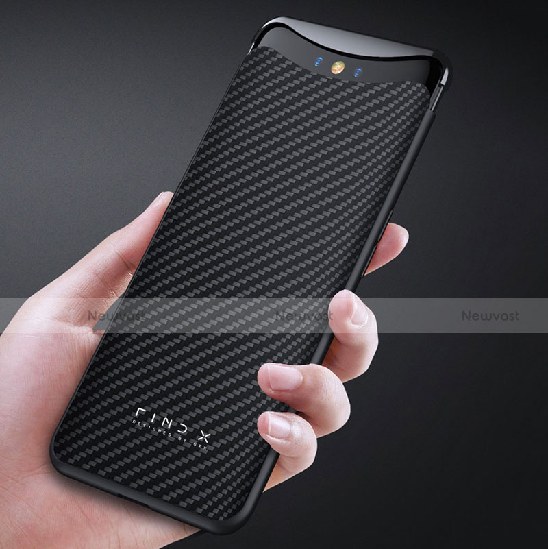 Luxury Carbon Fiber Twill Soft Case T01 for Oppo Find X Black