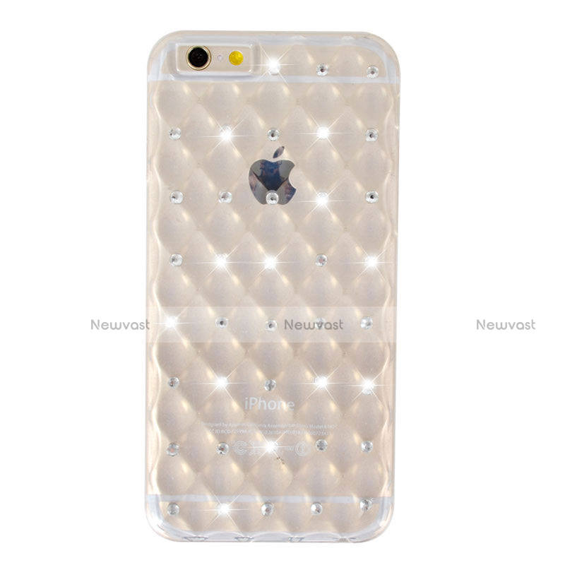 Luxury Diamond Bling Transparent Soft Cover for Apple iPhone 6 Clear