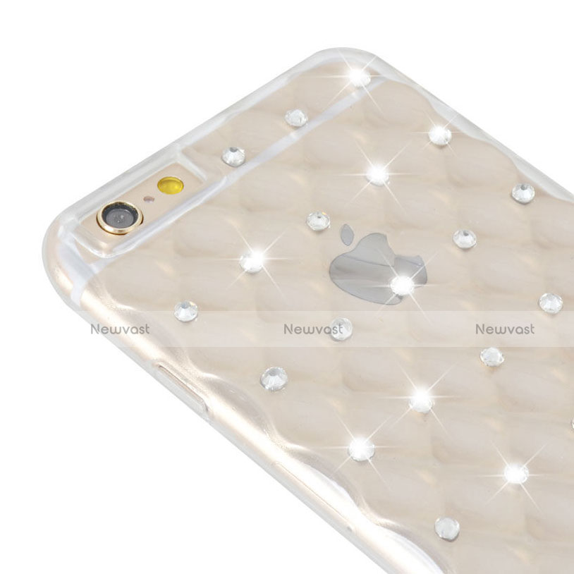 Luxury Diamond Bling Transparent Soft Cover for Apple iPhone 6 Clear