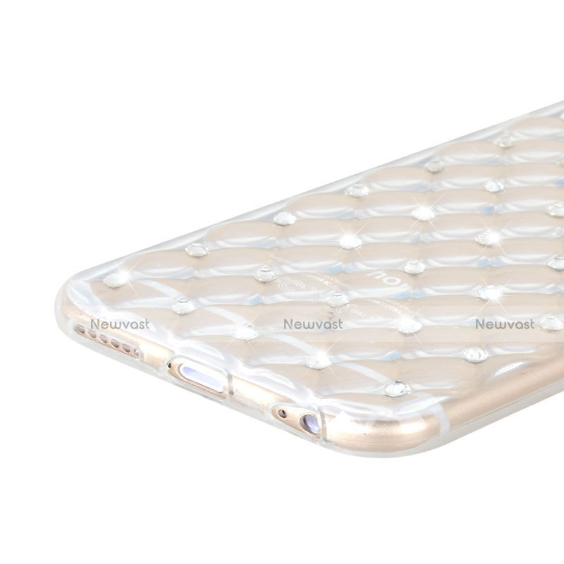 Luxury Diamond Bling Transparent Soft Cover for Apple iPhone 6 Clear