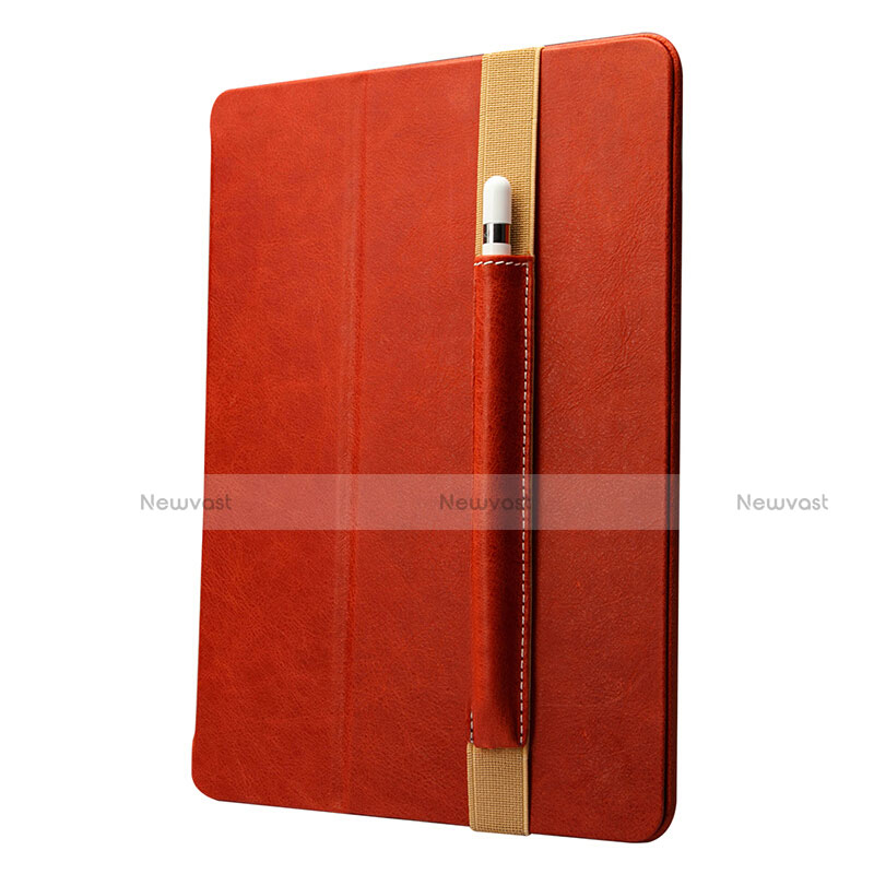 Luxury Leather Holder Elastic Detachable Cover P01 for Apple Pencil Apple iPad Pro 12.9 (2017) Red