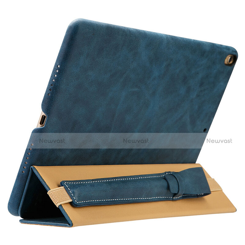 Luxury Leather Holder Elastic Detachable Cover P02 for Apple Pencil Apple iPad Pro 10.5 Blue