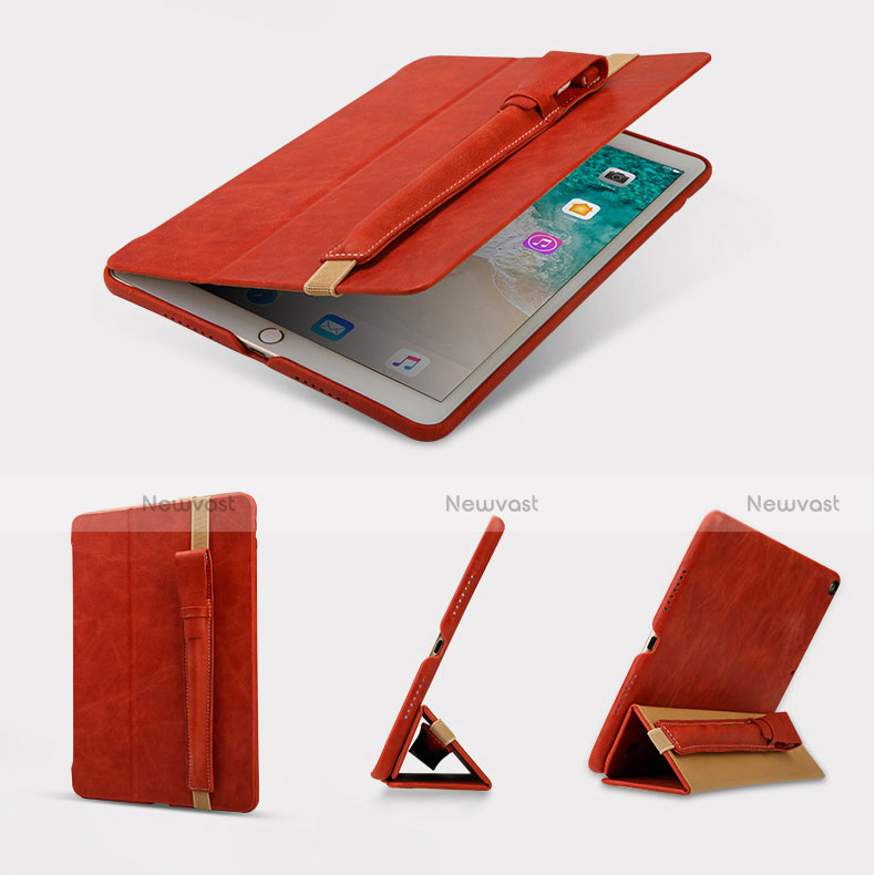 Luxury Leather Holder Elastic Detachable Cover P02 for Apple Pencil Apple iPad Pro 10.5 Red