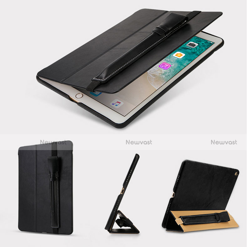 Luxury Leather Holder Elastic Detachable Cover P02 for Apple Pencil Apple iPad Pro 9.7 Black