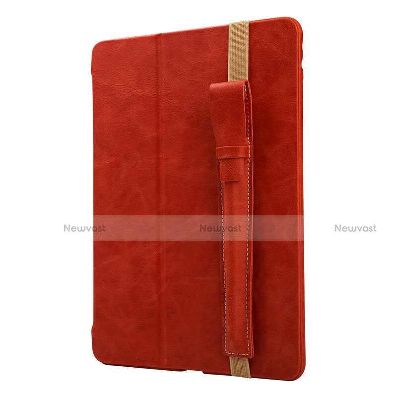 Luxury Leather Holder Elastic Detachable Cover P02 for Apple Pencil Apple New iPad 9.7 (2017) Red