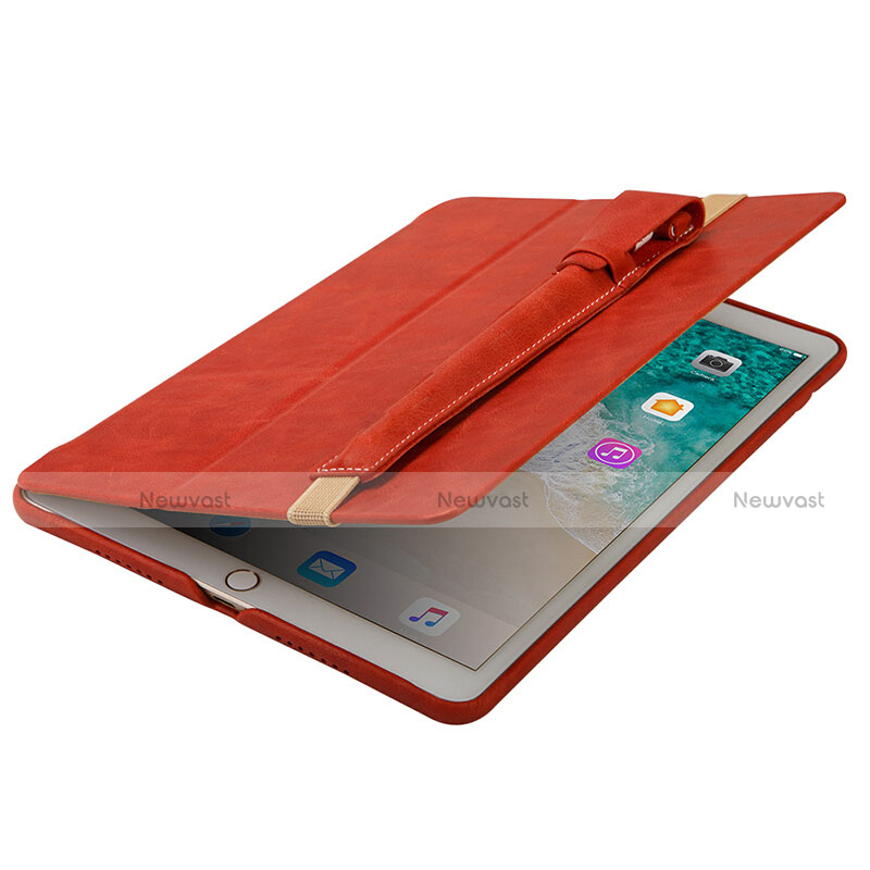 Luxury Leather Holder Elastic Detachable Cover P02 for Apple Pencil Apple New iPad 9.7 (2018) Red