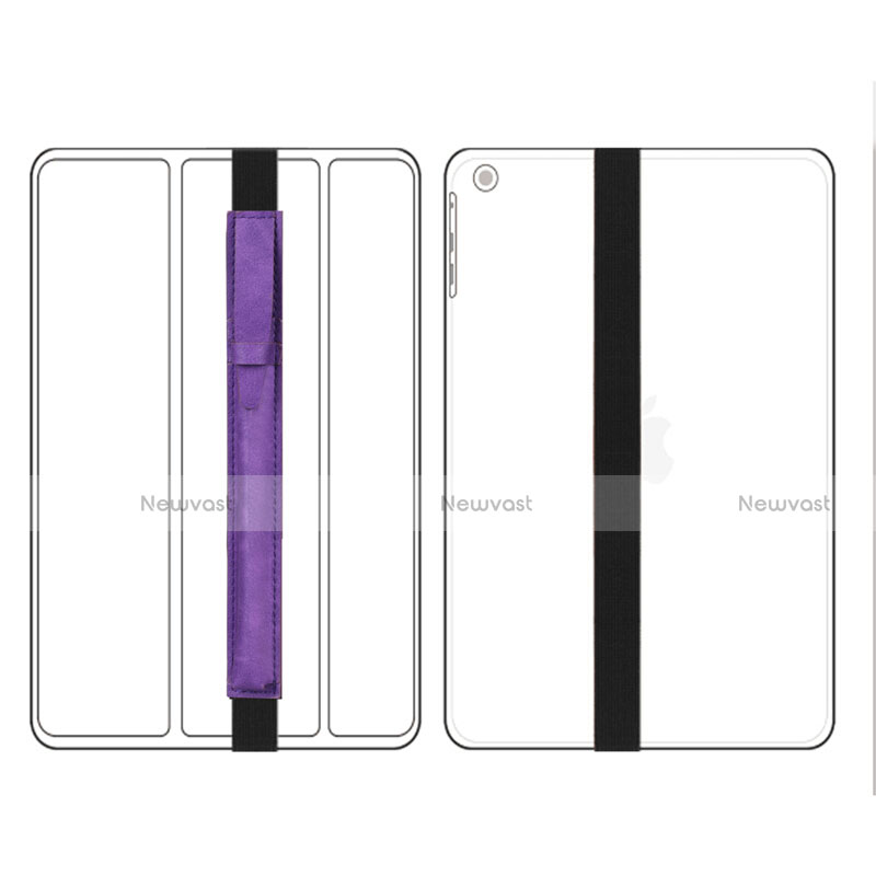 Luxury Leather Holder Elastic Detachable Cover P03 for Apple Pencil Apple iPad Pro 10.5 Purple