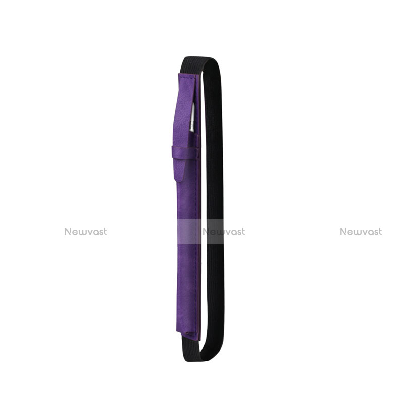 Luxury Leather Holder Elastic Detachable Cover P03 for Apple Pencil Apple New iPad 9.7 (2018) Purple