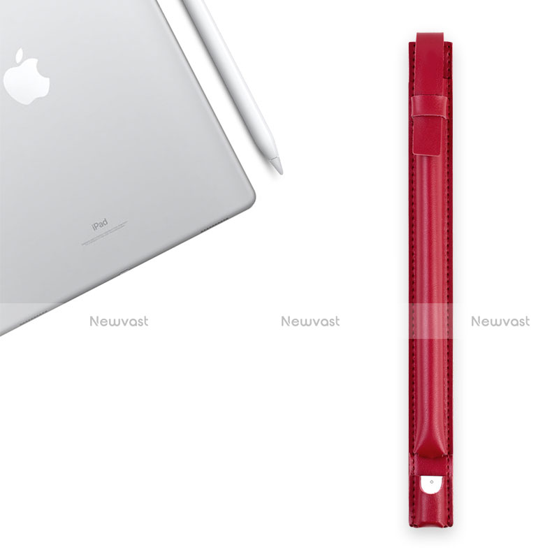 Luxury Leather Holder Elastic Detachable Cover P04 for Apple Pencil Apple iPad Pro 10.5 Red