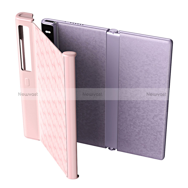 Luxury Leather Matte Finish and Plastic Back Cover Case B02H for Huawei Mate Xs 2