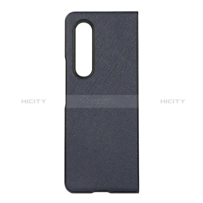 Luxury Leather Matte Finish and Plastic Back Cover Case B03 for Samsung Galaxy Z Fold4 5G