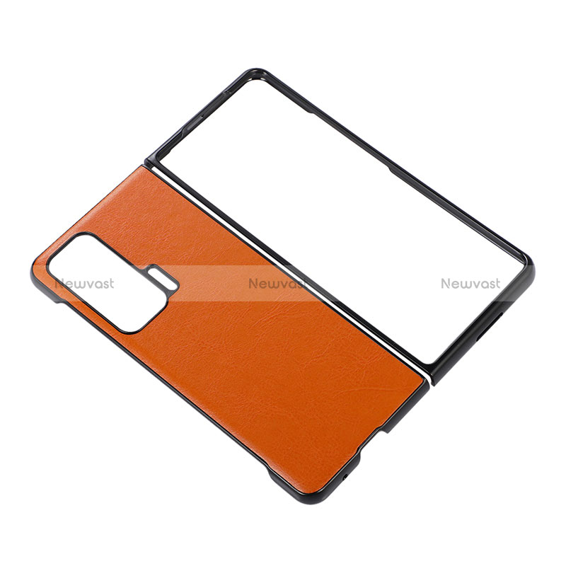 Luxury Leather Matte Finish and Plastic Back Cover Case B03H for Huawei Honor Magic V 5G