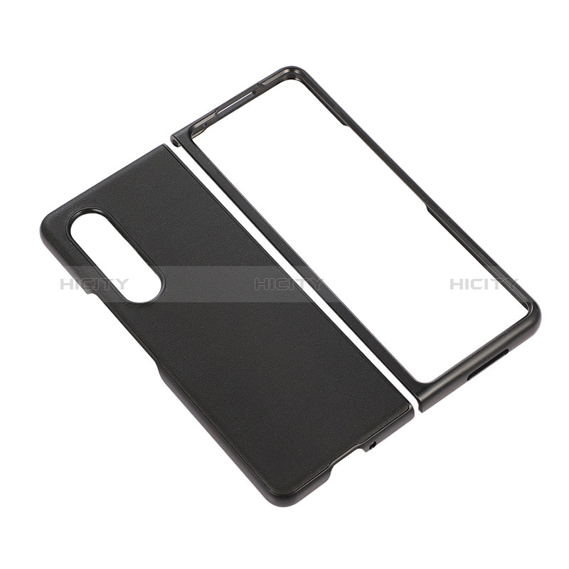 Luxury Leather Matte Finish and Plastic Back Cover Case B04 for Samsung Galaxy Z Fold4 5G