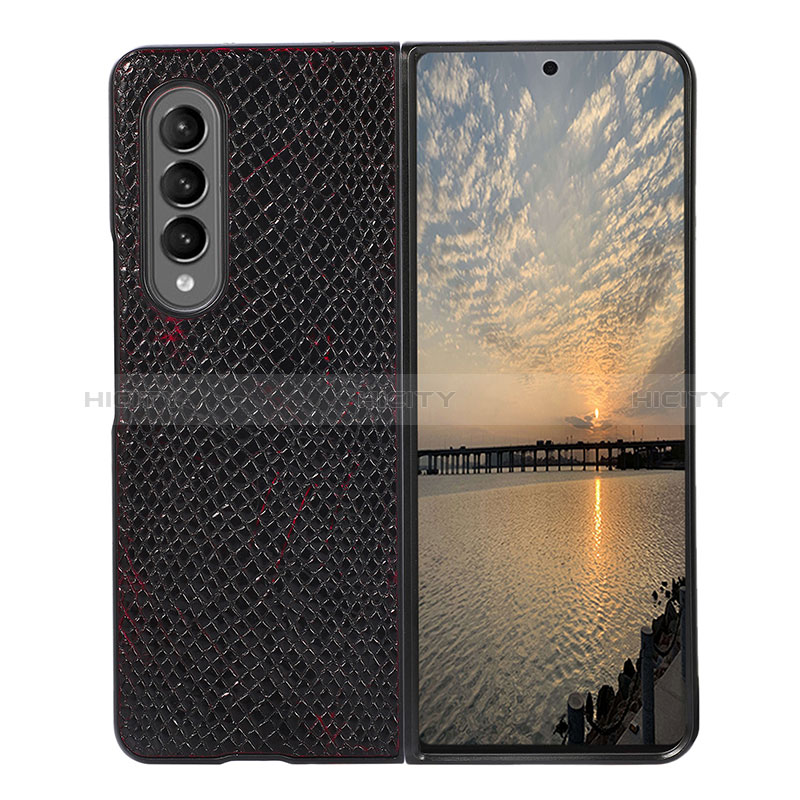 Luxury Leather Matte Finish and Plastic Back Cover Case B06 for Samsung Galaxy Z Fold4 5G