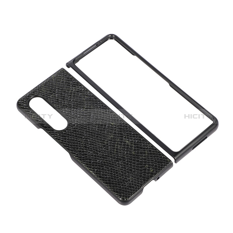 Luxury Leather Matte Finish and Plastic Back Cover Case B06 for Samsung Galaxy Z Fold4 5G