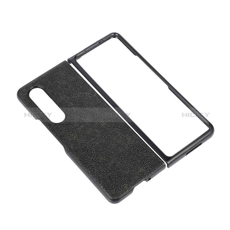 Luxury Leather Matte Finish and Plastic Back Cover Case B07 for Samsung Galaxy Z Fold4 5G