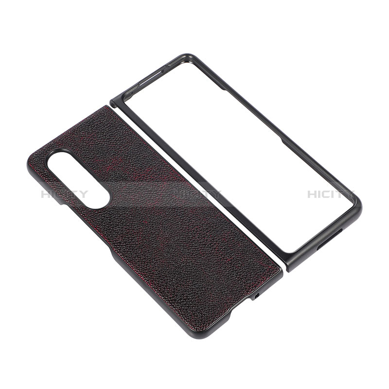 Luxury Leather Matte Finish and Plastic Back Cover Case B07 for Samsung Galaxy Z Fold4 5G