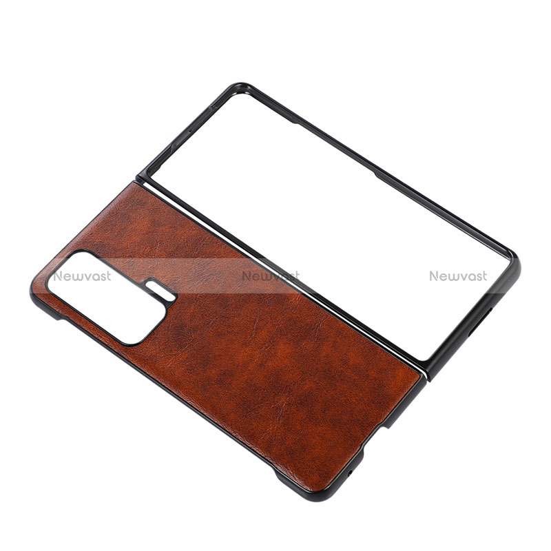 Luxury Leather Matte Finish and Plastic Back Cover Case BH2 for Huawei Honor Magic V 5G