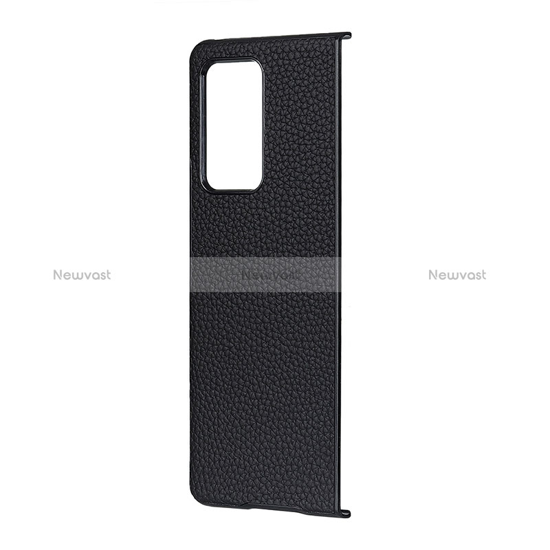 Luxury Leather Matte Finish and Plastic Back Cover Case BH2 for Samsung Galaxy Z Fold2 5G