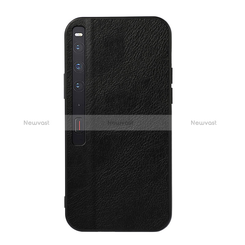 Luxury Leather Matte Finish and Plastic Back Cover Case BH3 for Huawei Mate Xs 2 Black