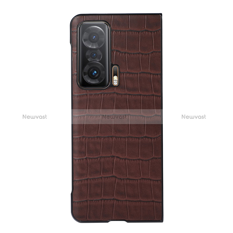 Luxury Leather Matte Finish and Plastic Back Cover Case BH6 for Huawei Honor Magic V 5G