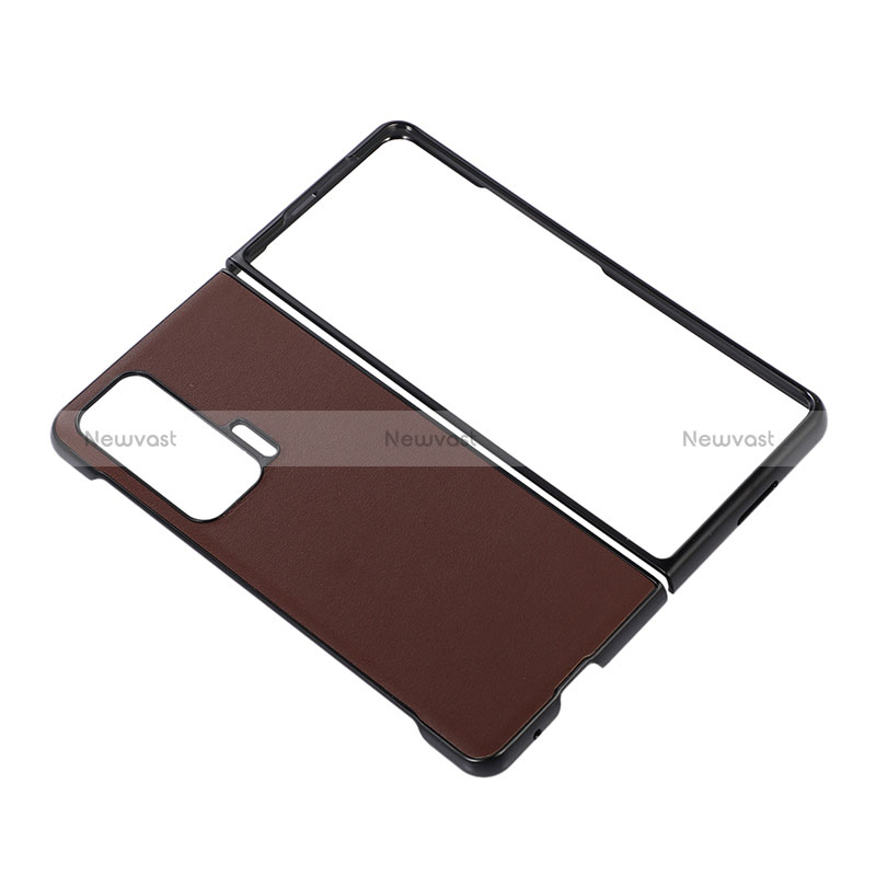 Luxury Leather Matte Finish and Plastic Back Cover Case BH8 for Huawei Honor Magic V 5G