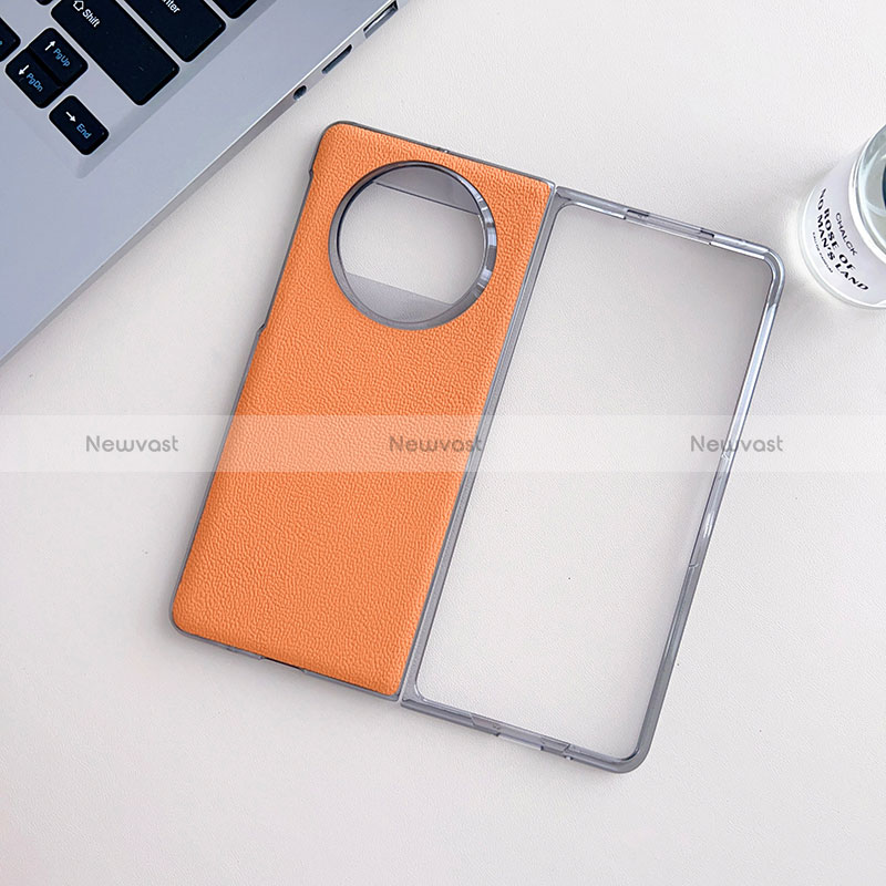 Luxury Leather Matte Finish and Plastic Back Cover Case BH8 for Huawei Mate X3