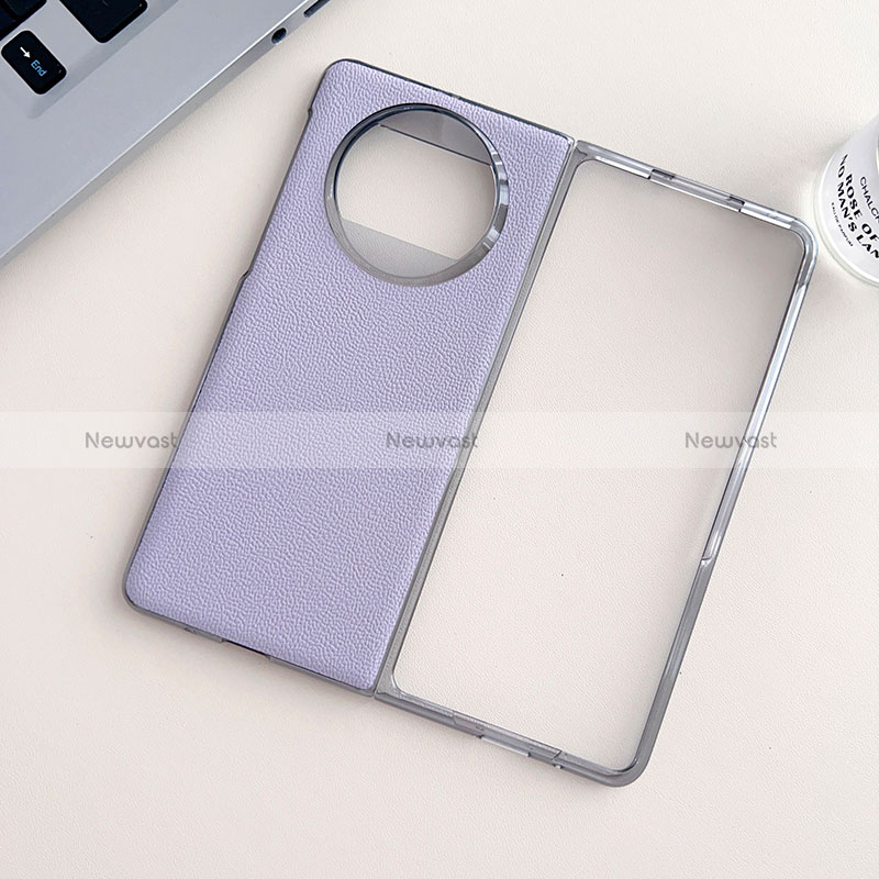 Luxury Leather Matte Finish and Plastic Back Cover Case BH8 for Huawei Mate X3