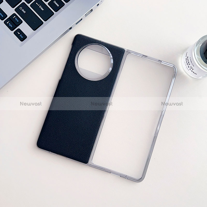 Luxury Leather Matte Finish and Plastic Back Cover Case BH8 for Huawei Mate X5