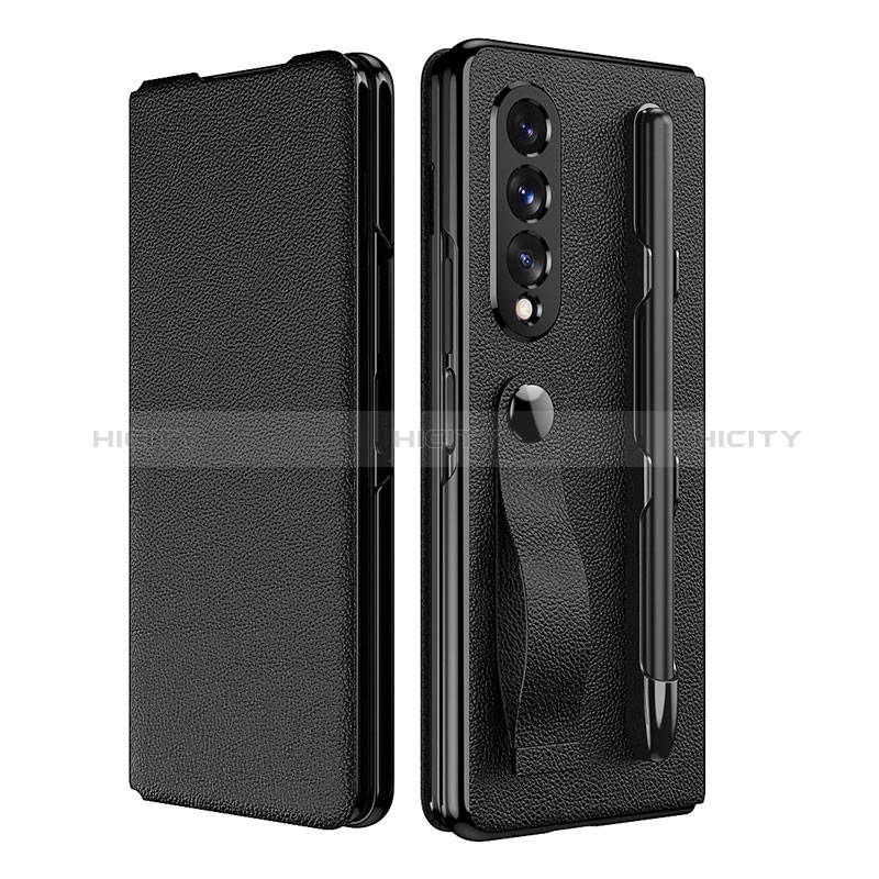 Luxury Leather Matte Finish and Plastic Back Cover Case C06 for Samsung Galaxy Z Fold4 5G