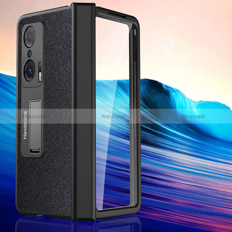 Luxury Leather Matte Finish and Plastic Back Cover Case for Huawei Honor Magic V 5G