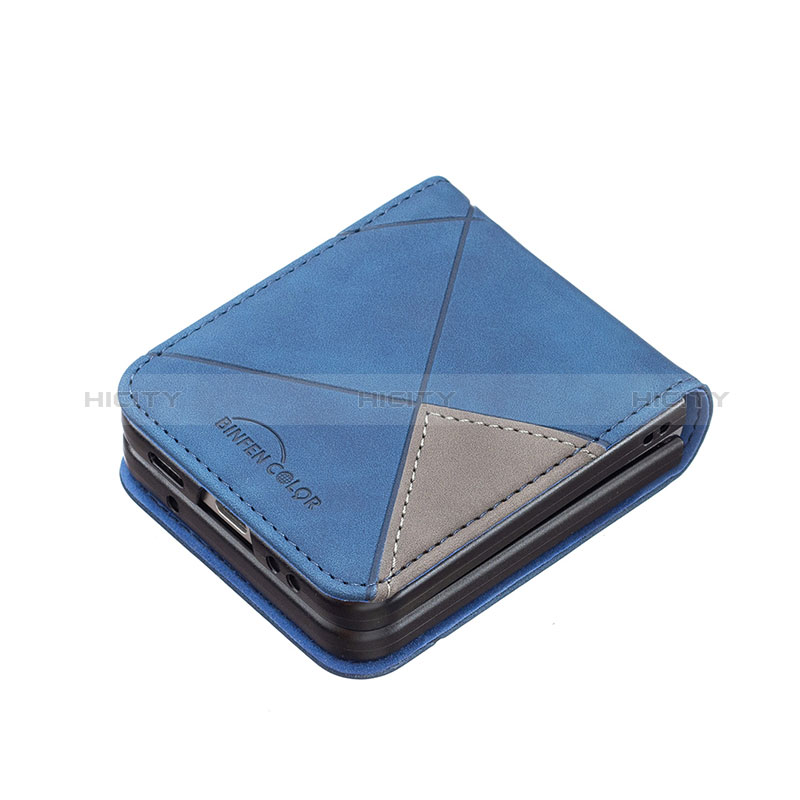 Luxury Leather Matte Finish and Plastic Back Cover Case for Samsung Galaxy Z Flip4 5G