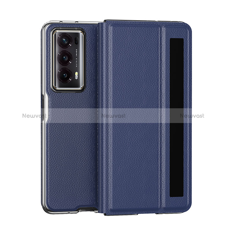 Luxury Leather Matte Finish and Plastic Back Cover Case GS6 for Huawei Honor Magic V2 5G