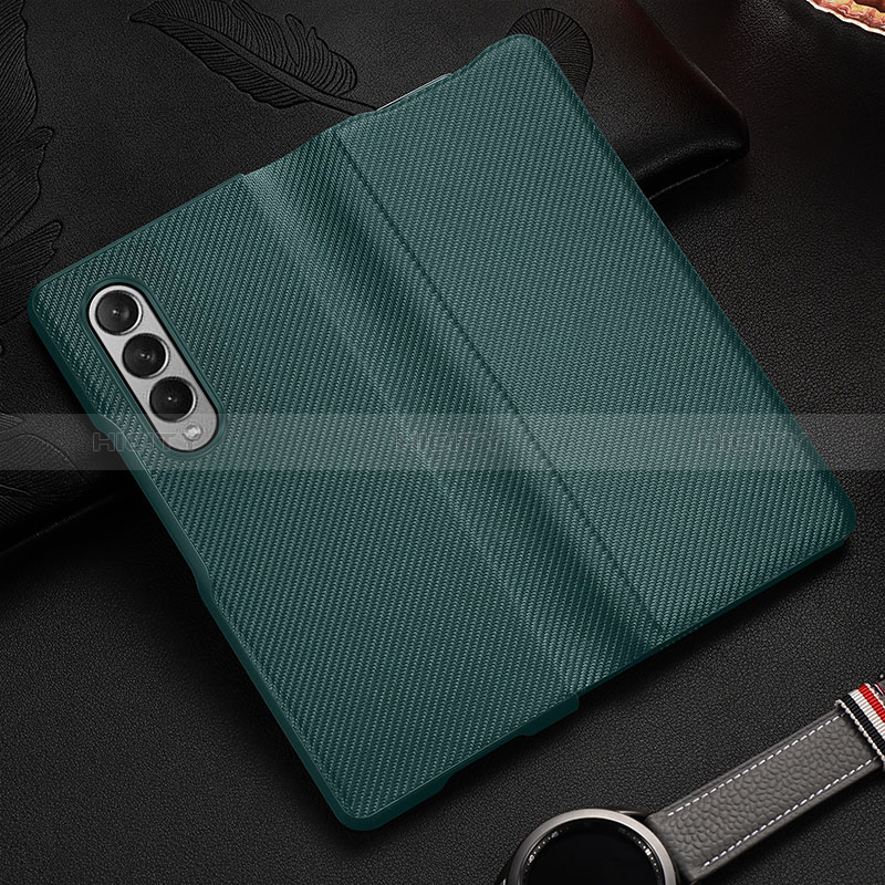 Luxury Leather Matte Finish and Plastic Back Cover Case L01 for Samsung Galaxy Z Fold4 5G