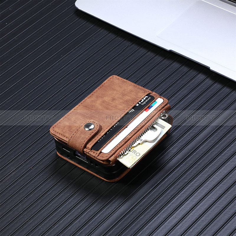 Luxury Leather Matte Finish and Plastic Back Cover Case L06 for Samsung Galaxy Z Flip4 5G