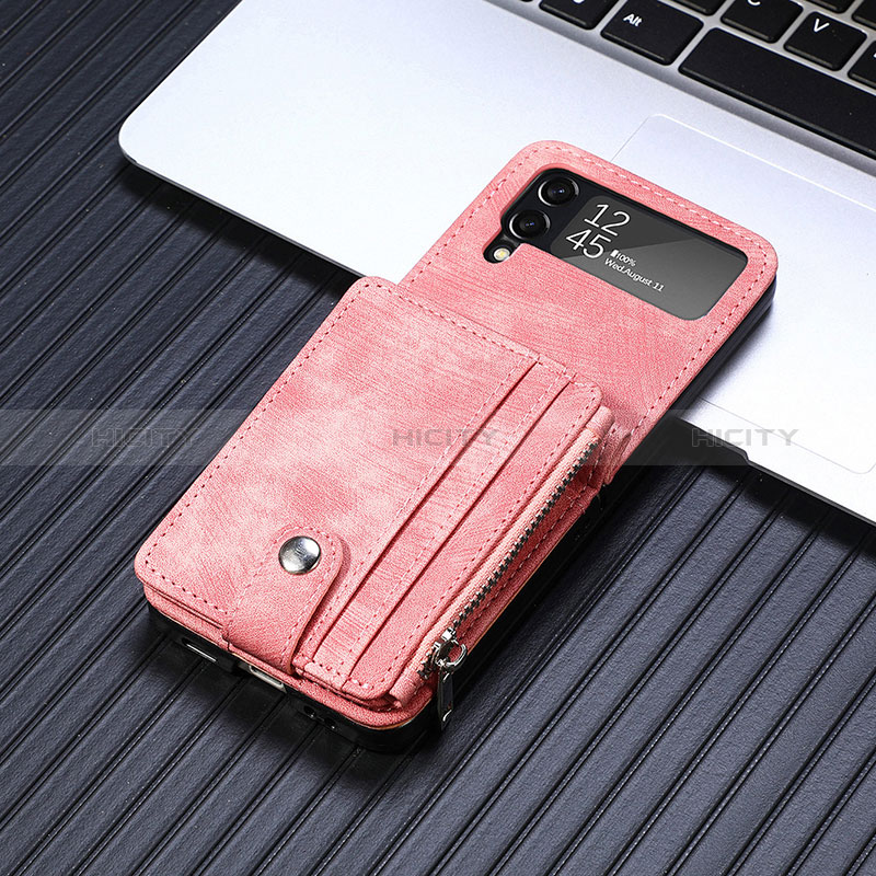 Luxury Leather Matte Finish and Plastic Back Cover Case L06 for Samsung Galaxy Z Flip4 5G