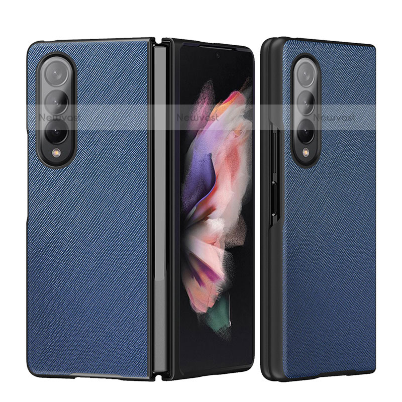 Luxury Leather Matte Finish and Plastic Back Cover Case L06 for Samsung Galaxy Z Fold3 5G