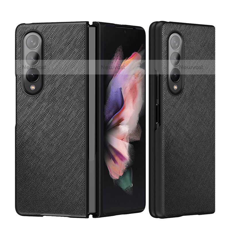 Luxury Leather Matte Finish and Plastic Back Cover Case L06 for Samsung Galaxy Z Fold3 5G