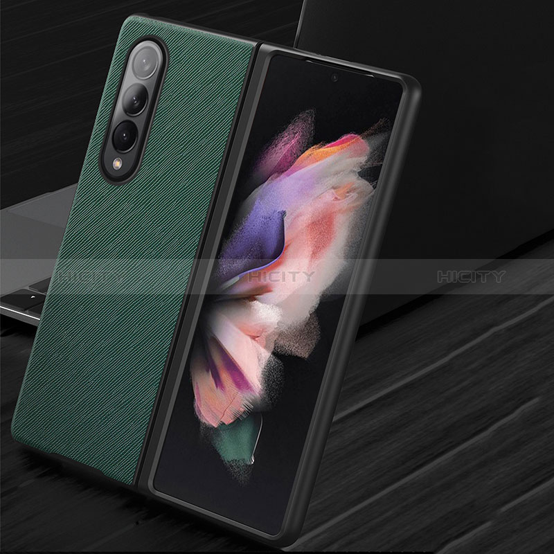 Luxury Leather Matte Finish and Plastic Back Cover Case L06 for Samsung Galaxy Z Fold4 5G