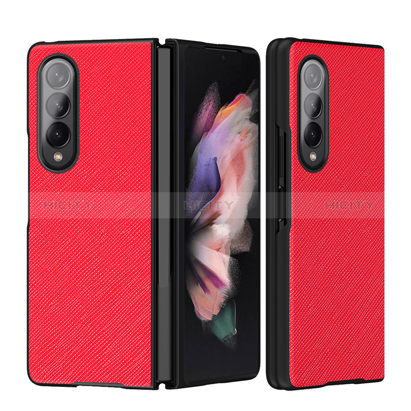 Luxury Leather Matte Finish and Plastic Back Cover Case L06 for Samsung Galaxy Z Fold4 5G