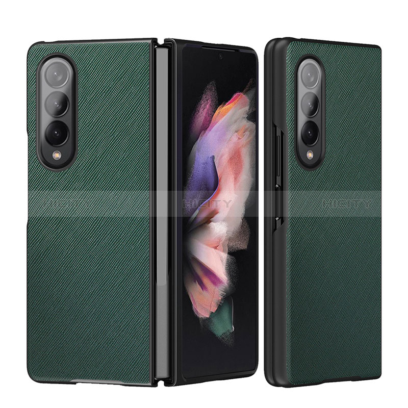 Luxury Leather Matte Finish and Plastic Back Cover Case L06 for Samsung Galaxy Z Fold4 5G