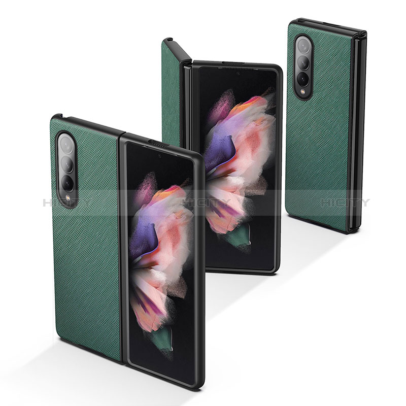 Luxury Leather Matte Finish and Plastic Back Cover Case L06 for Samsung Galaxy Z Fold4 5G