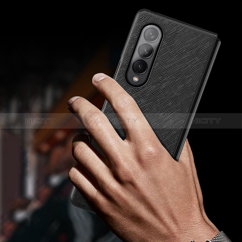 Luxury Leather Matte Finish and Plastic Back Cover Case L06 for Samsung Galaxy Z Fold4 5G