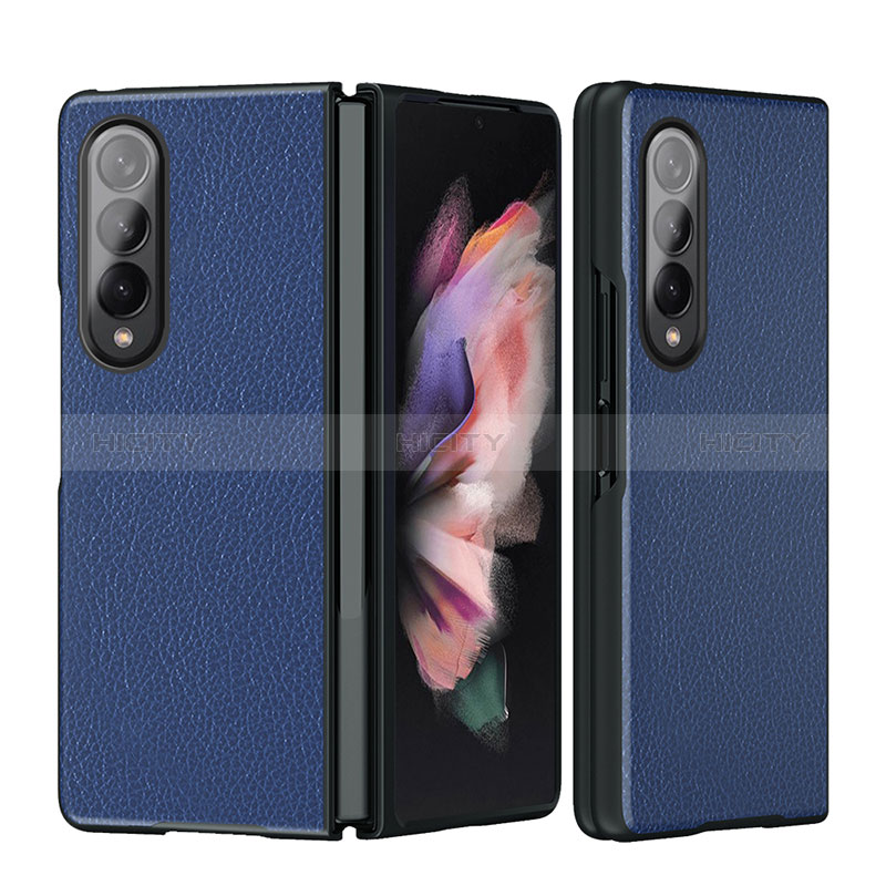 Luxury Leather Matte Finish and Plastic Back Cover Case L08 for Samsung Galaxy Z Fold4 5G