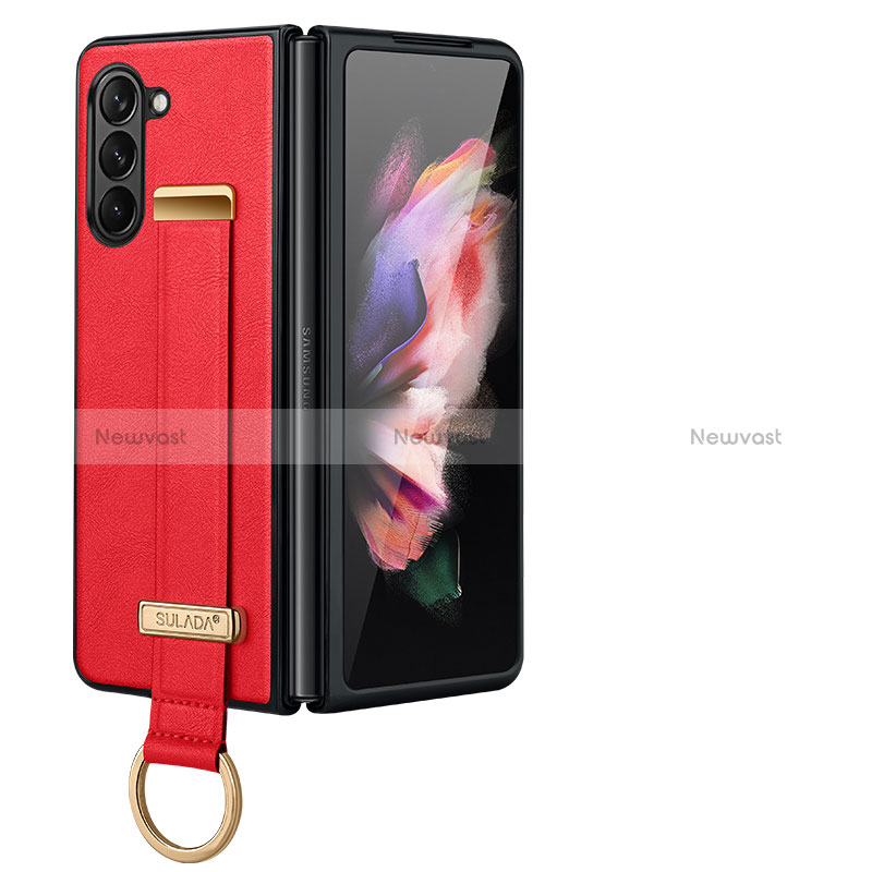 Luxury Leather Matte Finish and Plastic Back Cover Case LD1 for Samsung Galaxy Z Fold5 5G