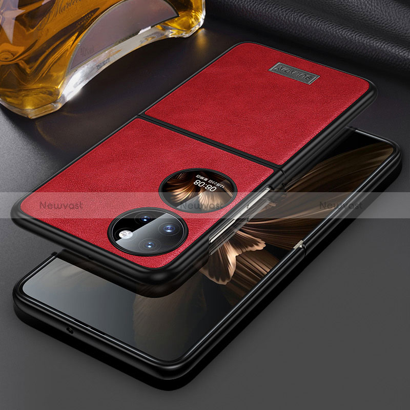 Luxury Leather Matte Finish and Plastic Back Cover Case LD3 for Huawei P60 Pocket