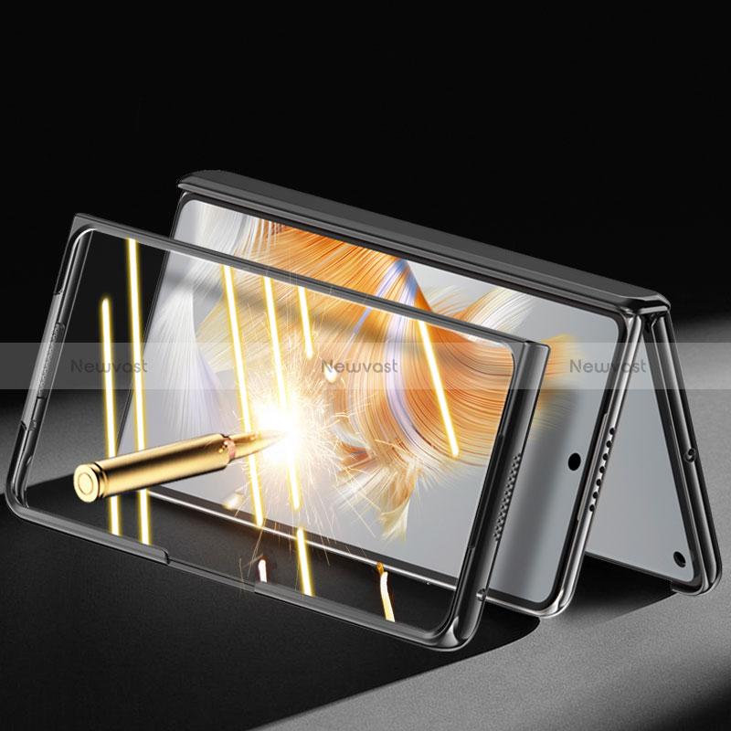 Luxury Leather Matte Finish and Plastic Back Cover Case QK1 for Huawei Mate X5