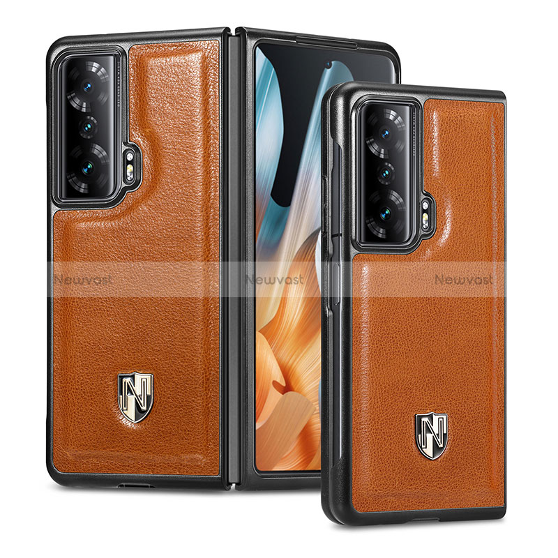 Luxury Leather Matte Finish and Plastic Back Cover Case S04D for Huawei Honor Magic Vs Ultimate 5G