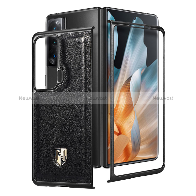 Luxury Leather Matte Finish and Plastic Back Cover Case S05D for Huawei Honor Magic Vs 5G