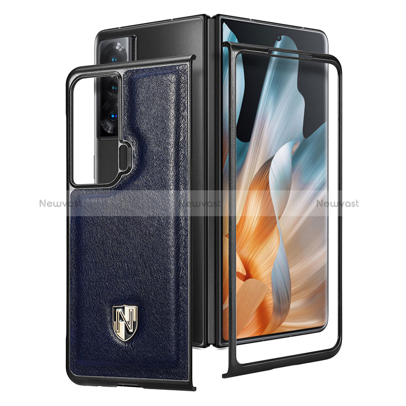 Luxury Leather Matte Finish and Plastic Back Cover Case S05D for Huawei Honor Magic Vs 5G